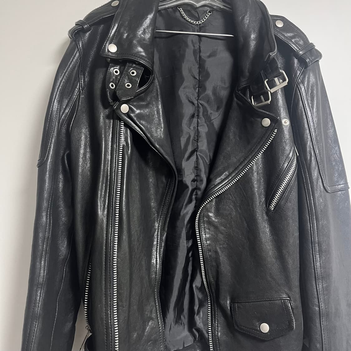 양가죽 라이더 자켓 고스펑크 락시크 상품이미지4