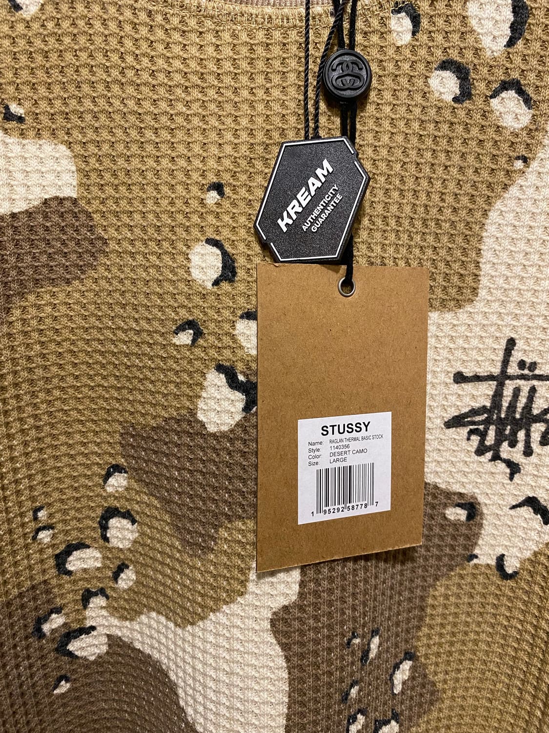 스투시 래글런 써멀 롱슬리브 크루 데저트 카모 상품이미지2