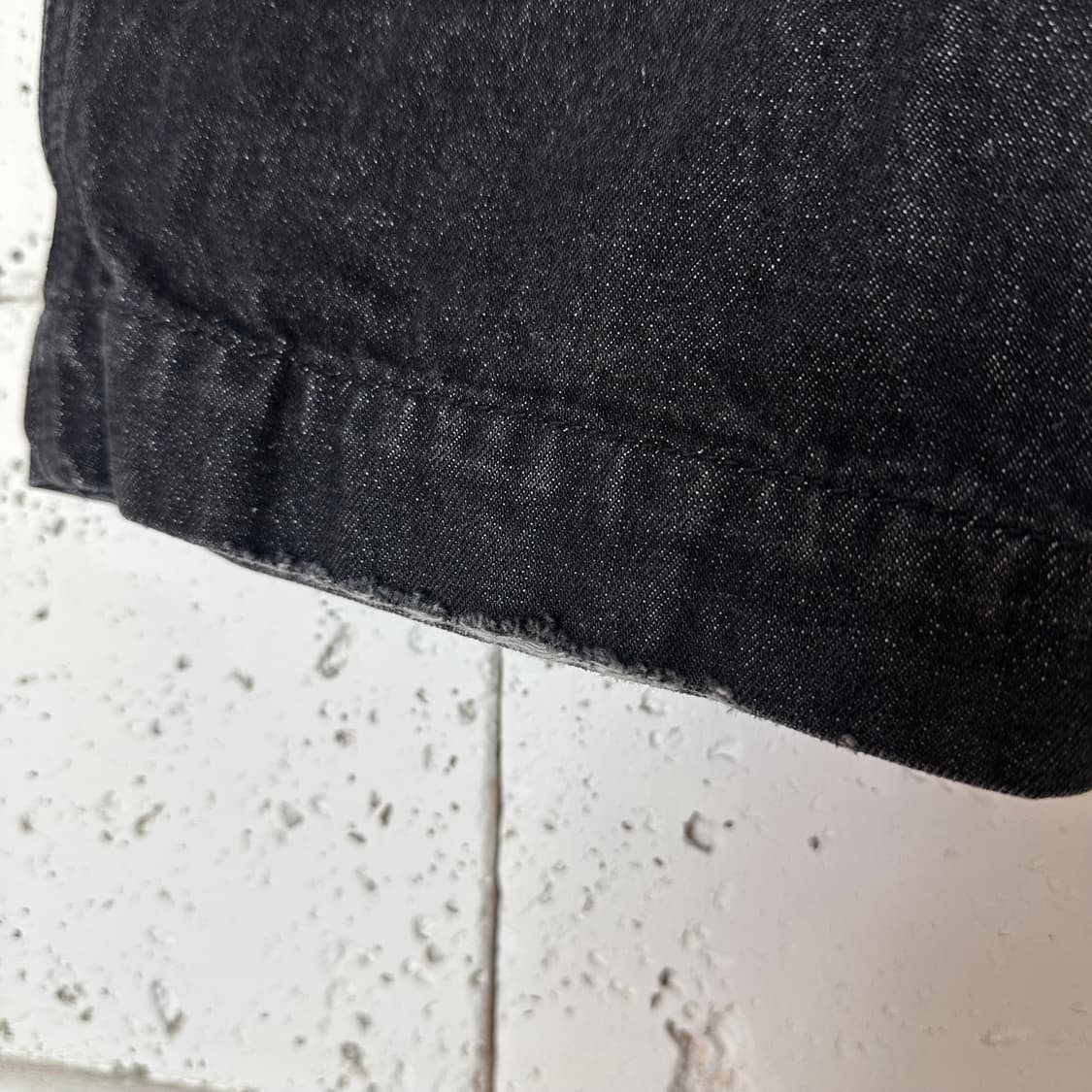 30 비슬로우 와이드 데님 흑청 상품이미지4