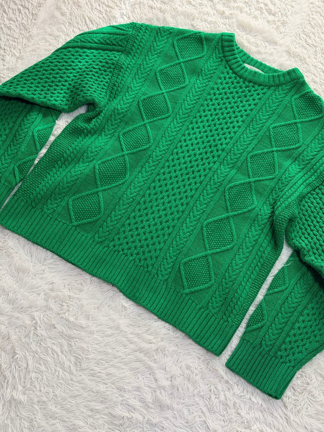 스튜디오 톰보이 그린 꽈배기 니트 F 상품이미지4