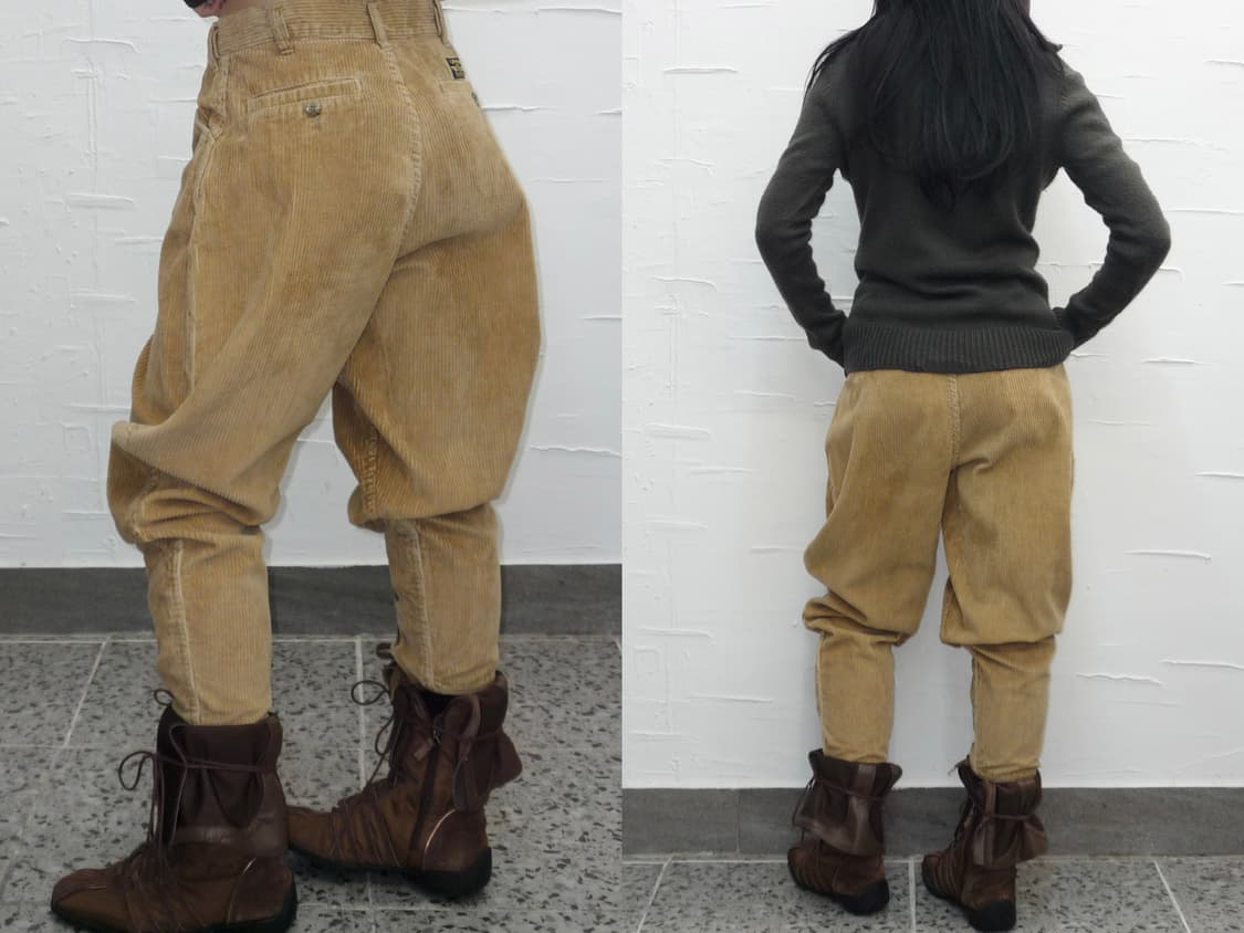 knot detail corduroy baggy pants 상품이미지2