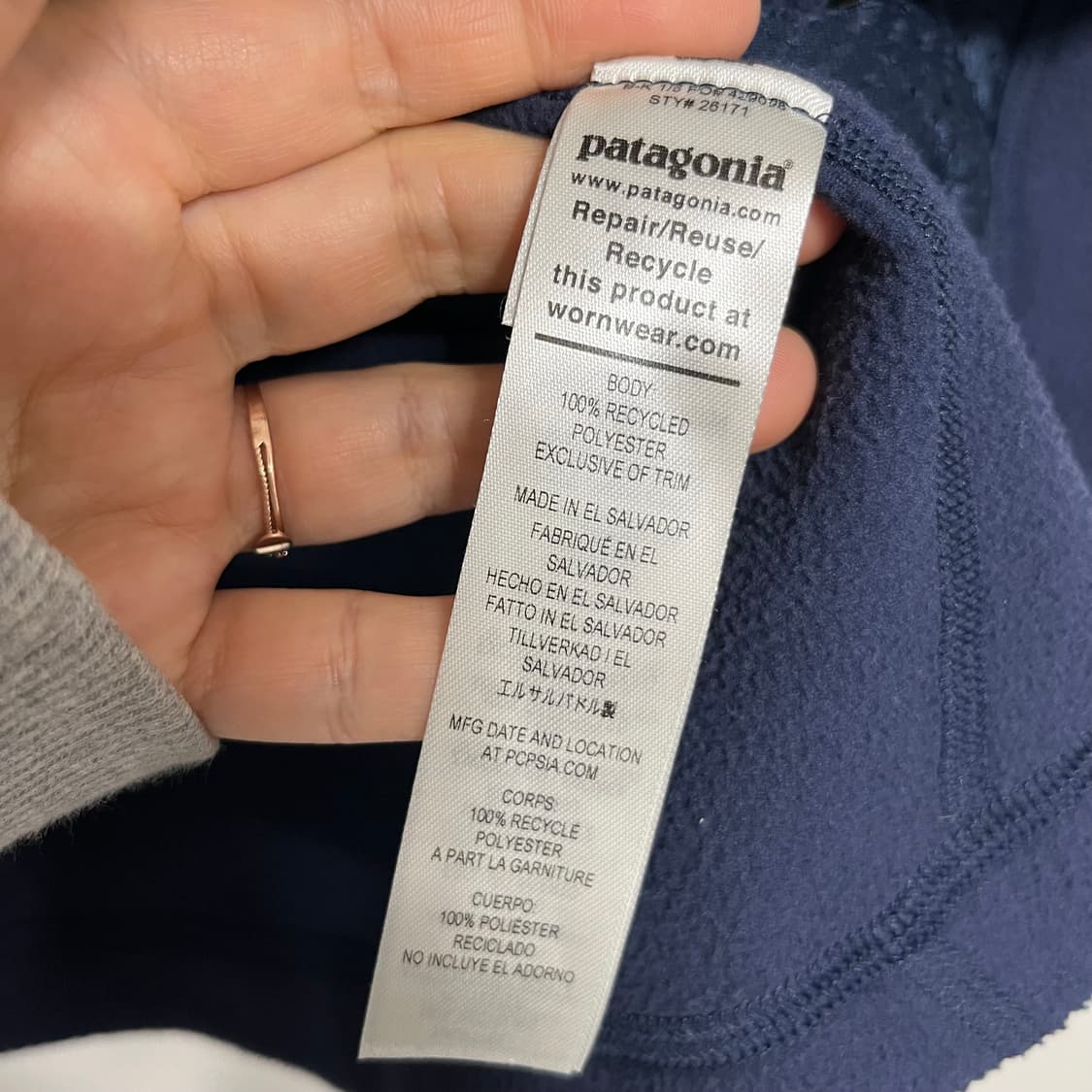 파타고니아 네이비 후리스 자켓 상품이미지3
