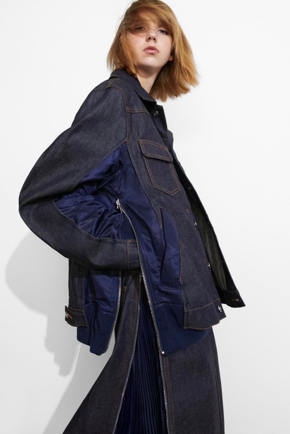 사카이 아페쎄 데님 자켓 네이비 XS(100정도) 상품이미지1