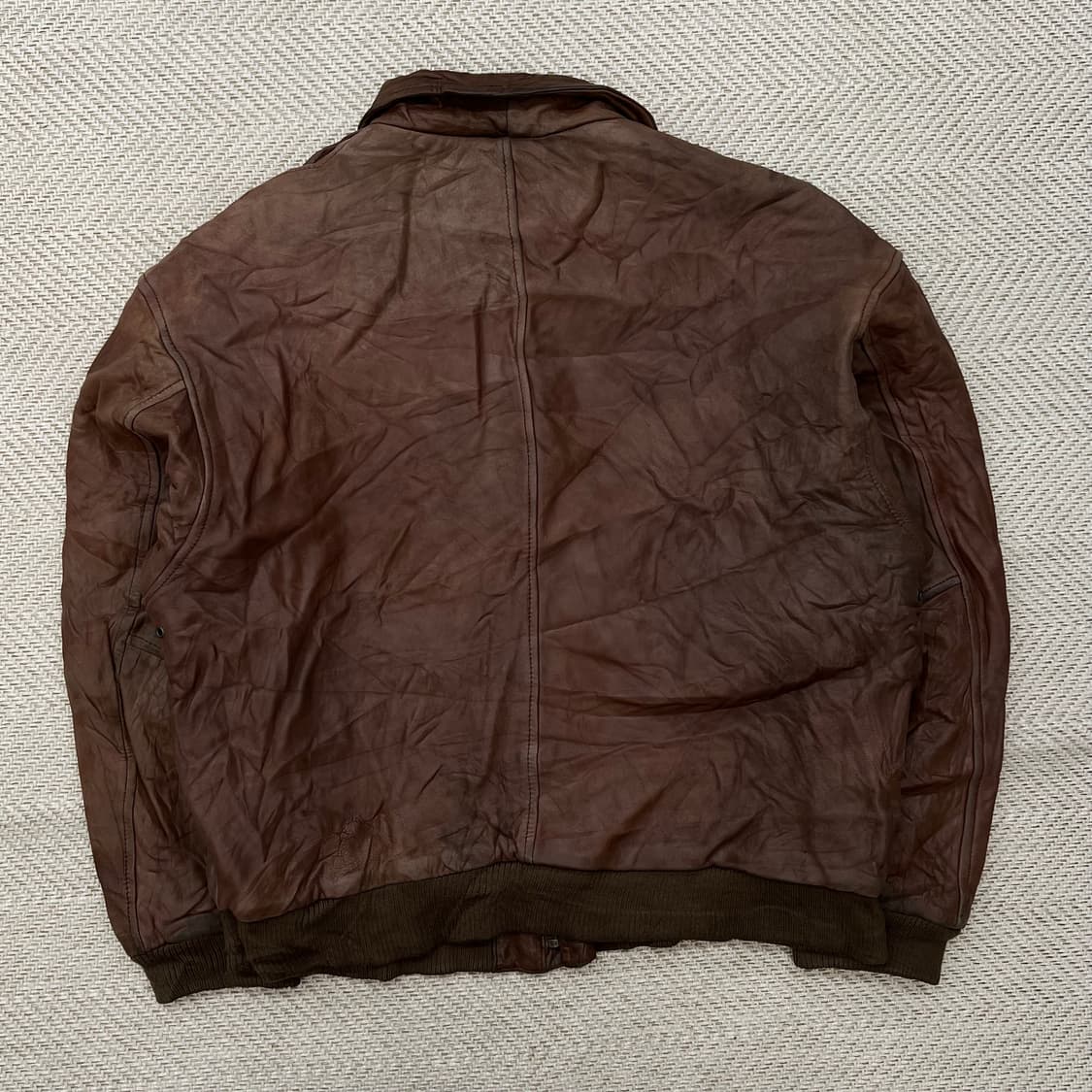 리얼레더 브라운 봄버자켓 r2792 상품이미지2