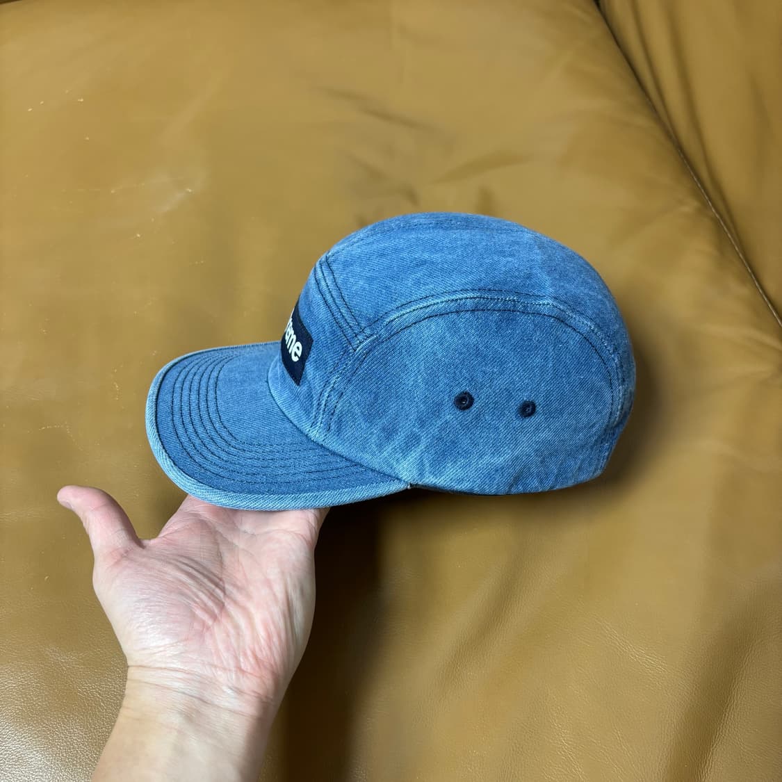 Supreme 슈프림 워시드 데님 캠프캡 모자 (Washed Denim) 상품이미지4