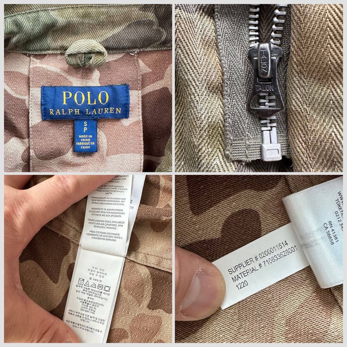 폴로랄프로렌 빈티지워싱 덕카모 파라트루퍼 벨티드자켓 상품이미지4