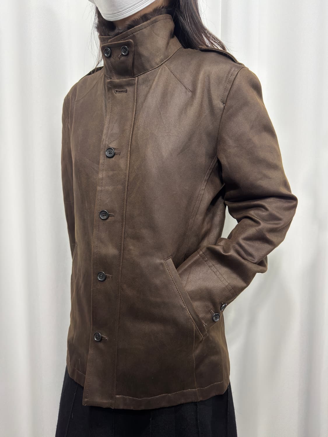 takeo kikuchi fur detail twoway jacket 상품이미지7