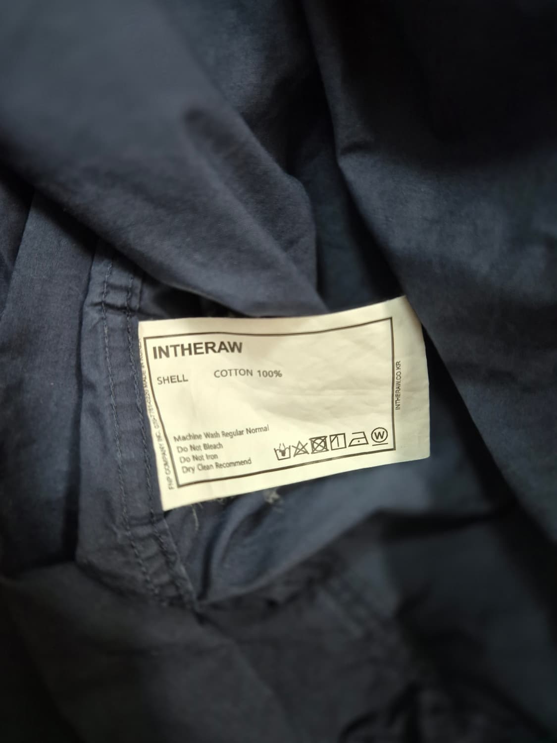 인더로우 80수 타입라이터 면셔츠 네이비 상품이미지4