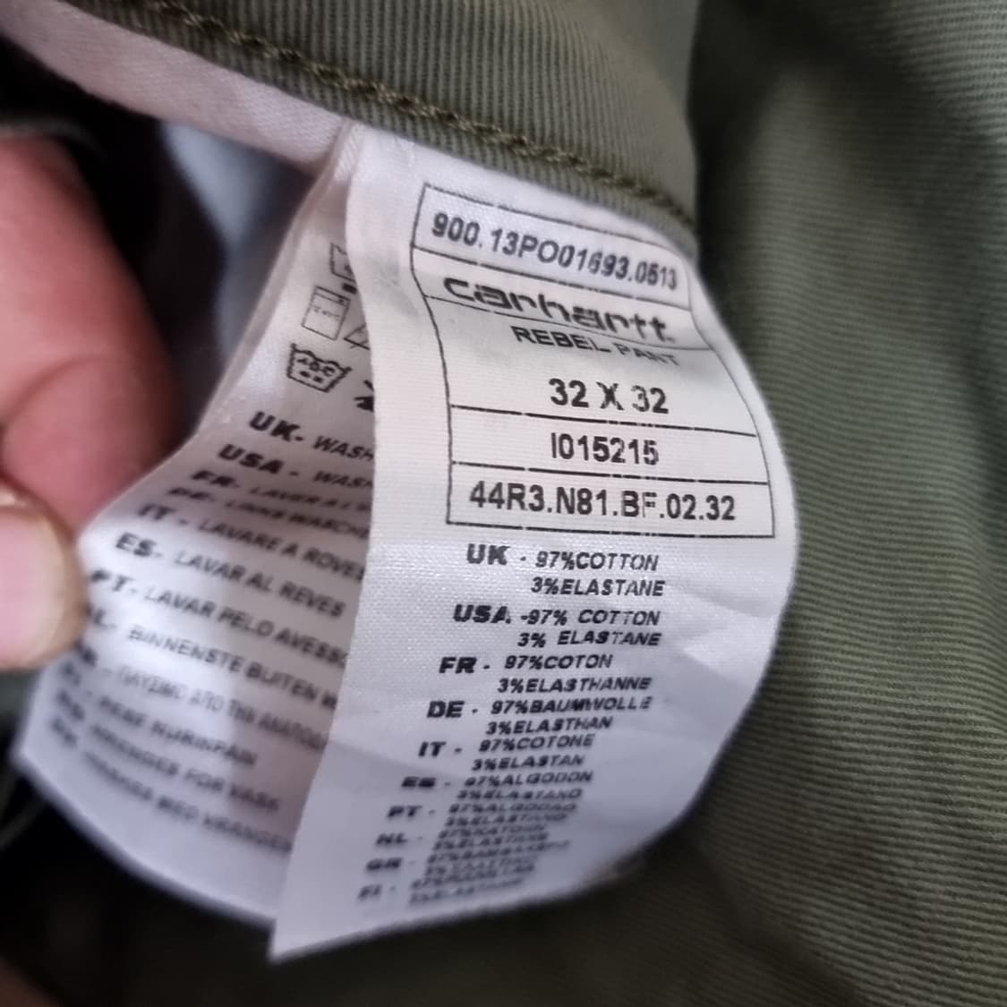 칼하드 카키색 면바지 남성 바지(32) 상품이미지4