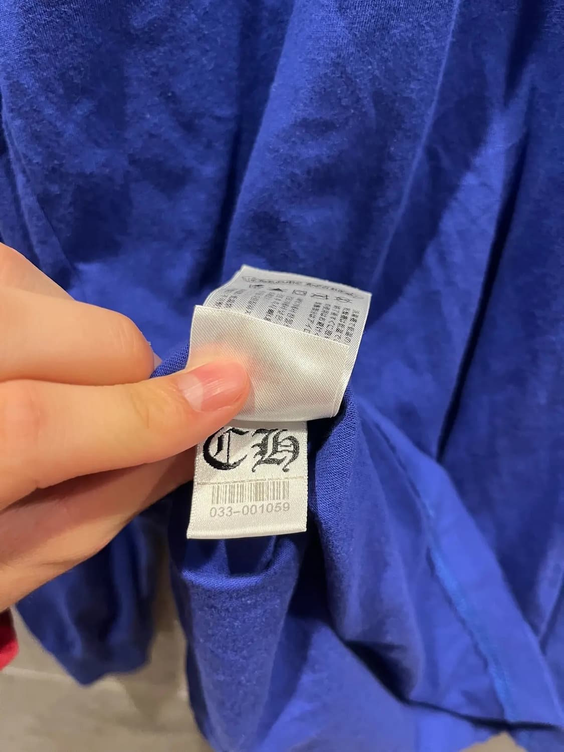 [정품] 크롬하츠 STAR POCKET L/S TEE BLUE M 상품이미지7