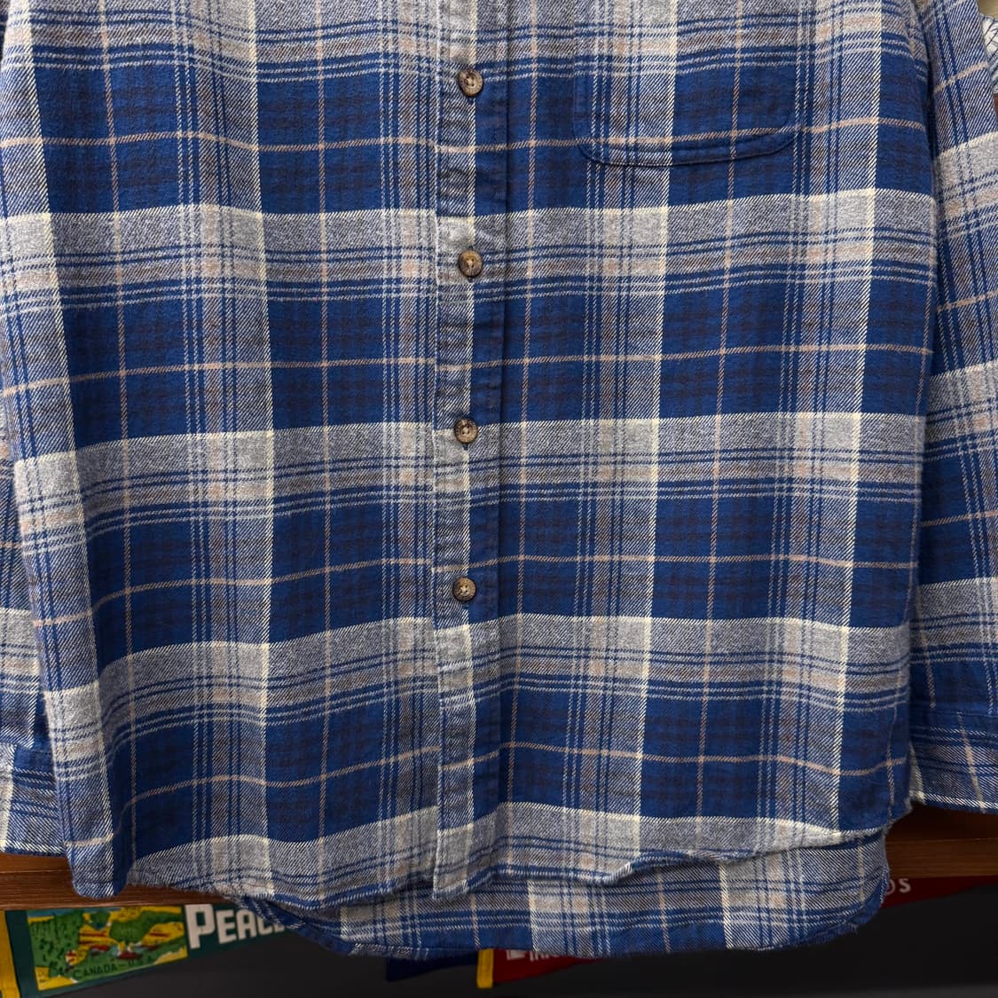 에디바우어 아웃도어 워크 플란넬 체크 빈티지 셔츠 N125 상품이미지4