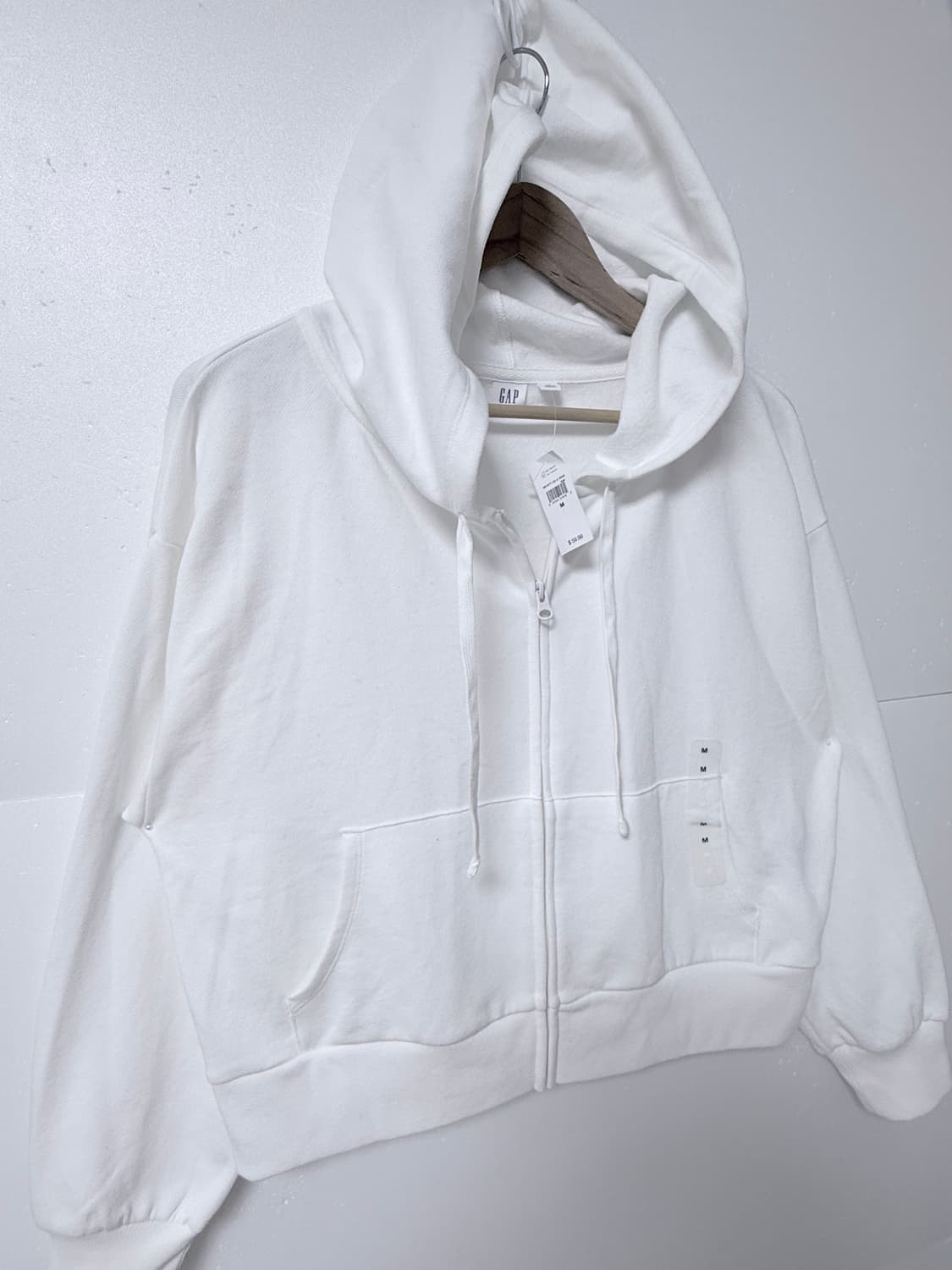 GAP 갭 크롭 후드집업 화이트M 새상품 데일리 상품이미지2