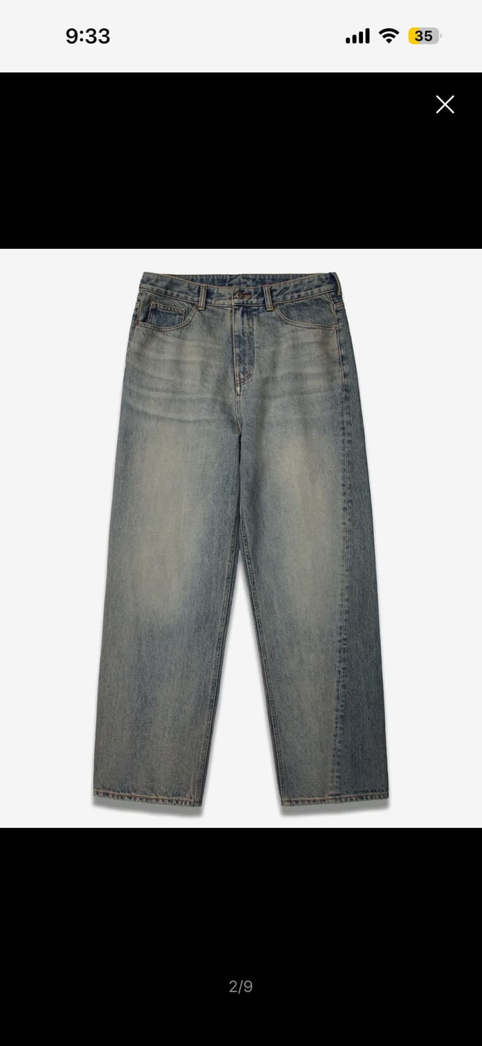 도프제이슨 스트레이트핏 트위스트 워시드 데님 팬츠 상품이미지2