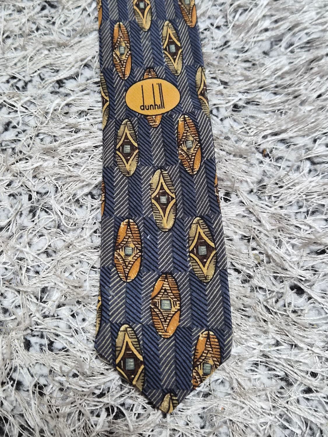 던힐Dunhill 인디언쉴드 패턴 넥타이 Free - N62 상품이미지7