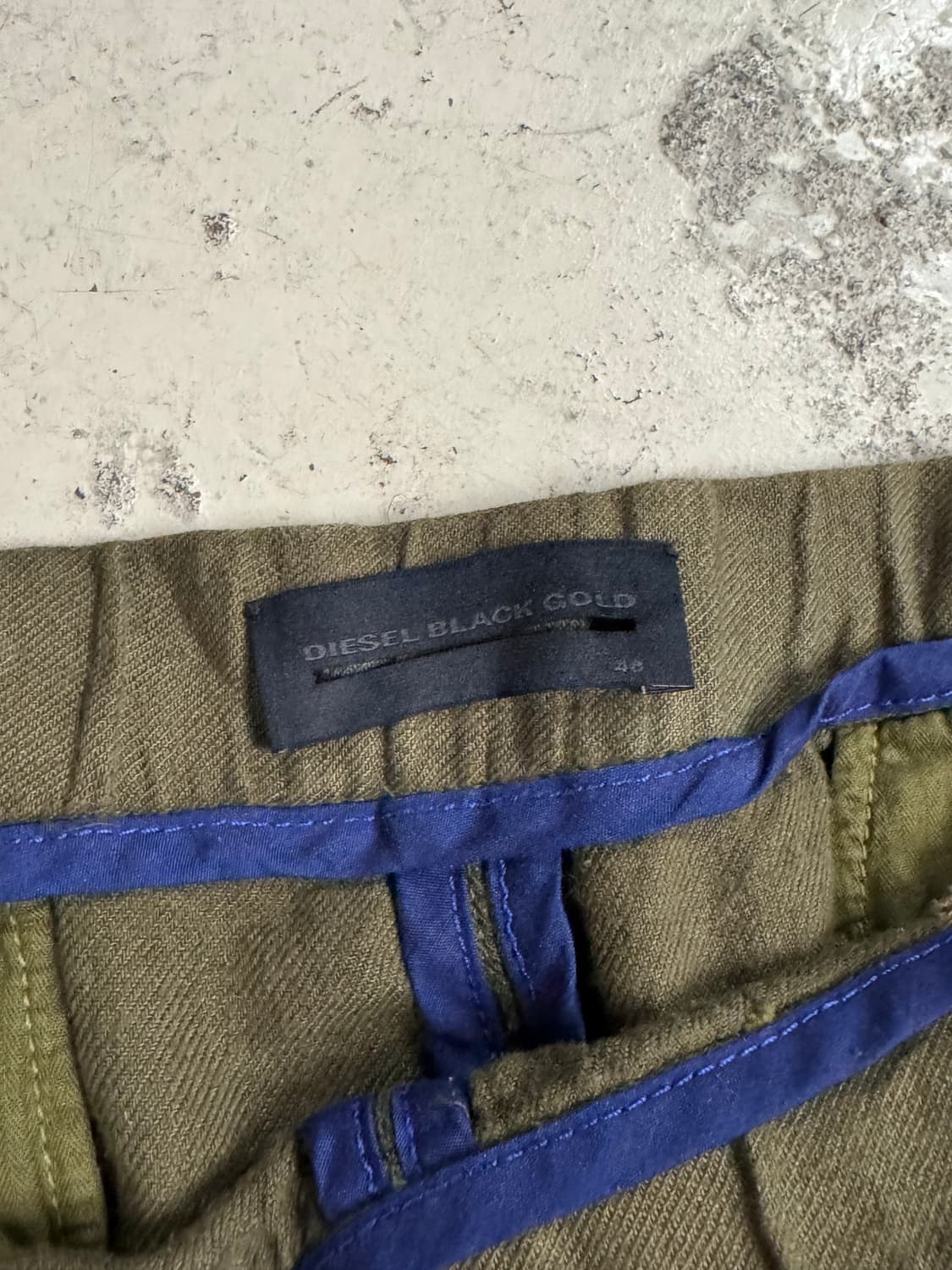 Diesel 디젤 블랙골드 밴딩 린넨팬츠 상품이미지5