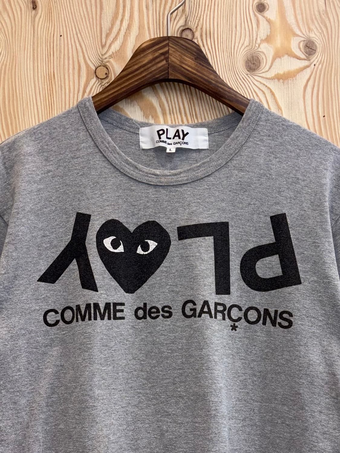 꼼데가르송 플레이 티셔츠 그레이 상품이미지2