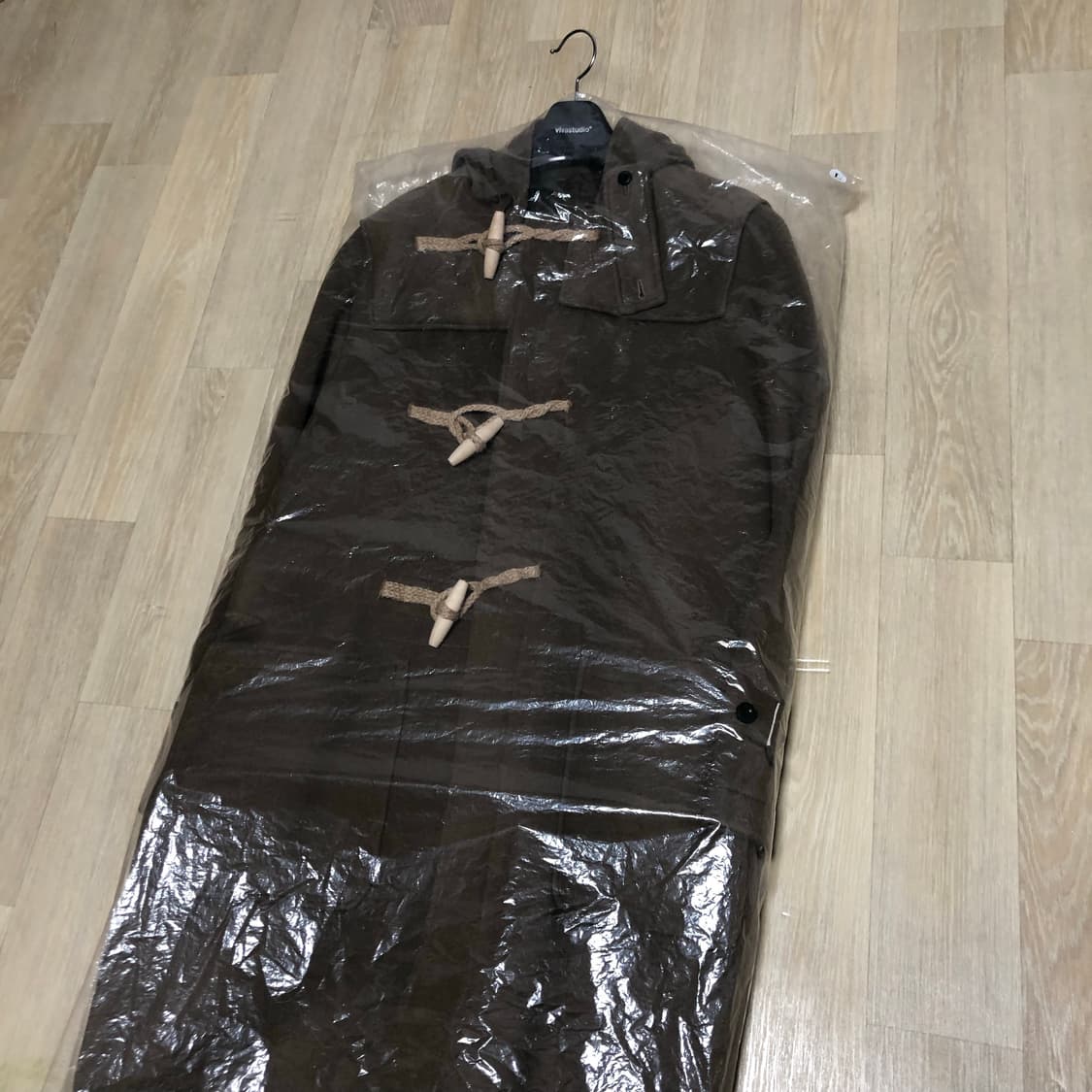 (L) 비바스튜디오 VIVA STUDIO 오버핏후드 더플코트 카키브라운 상품이미지10