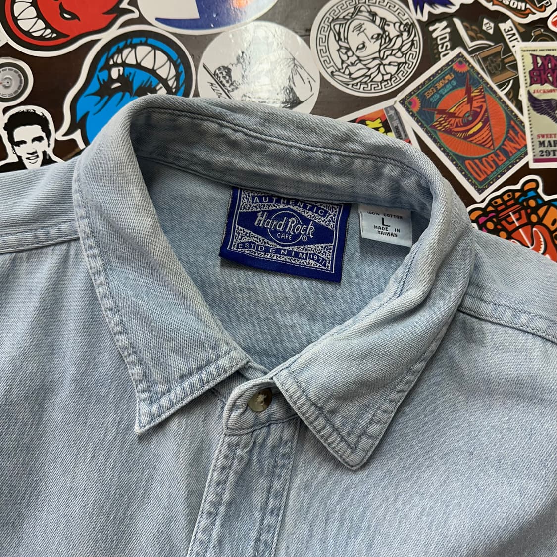 하드락 카페 데님 셔츠 L 상품이미지8