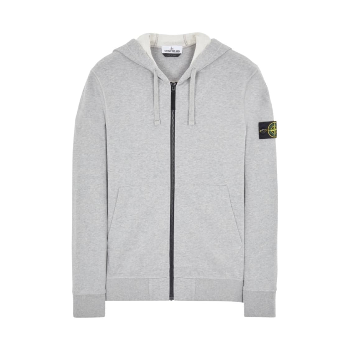 스톤아일랜드 후드집업 멜란지 그레이 상품이미지1