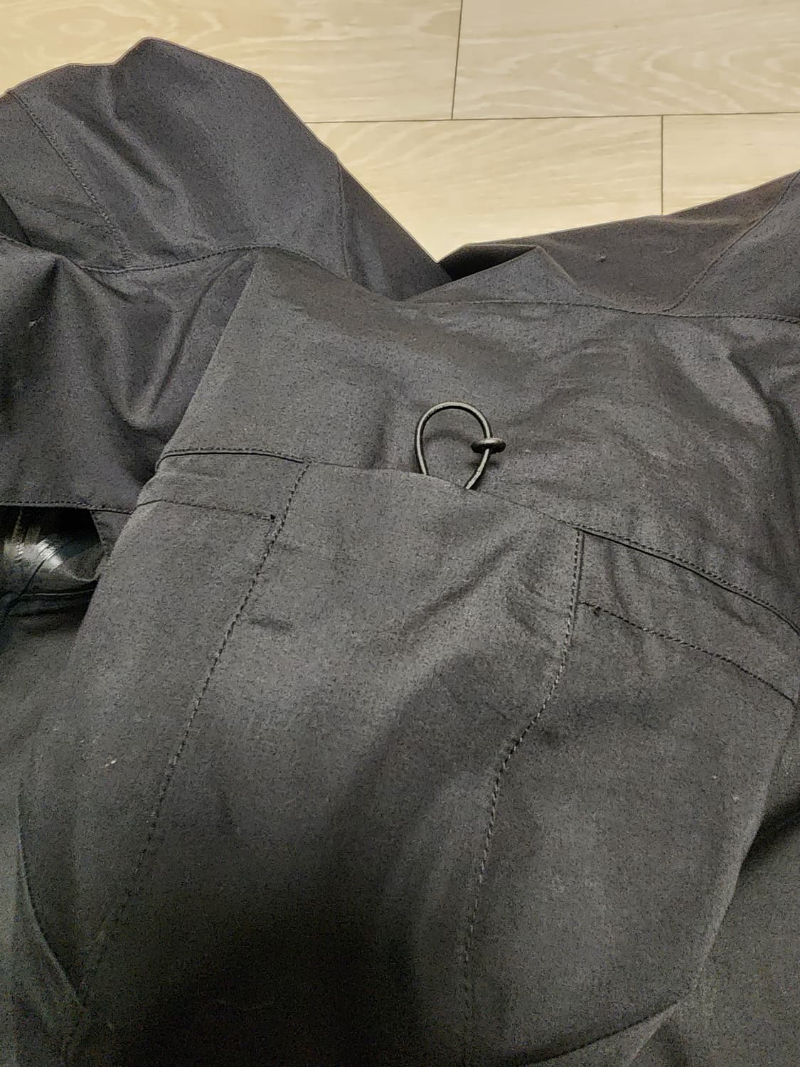 유니클로U 블록테크 후드 코트 블랙 L 피쉬테일 레인코트 모즈코트 상품이미지9