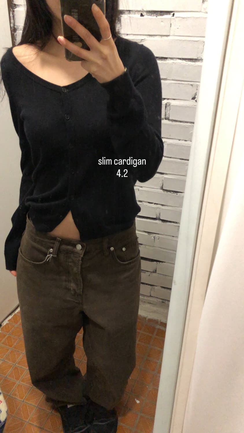 블랙 슬림 가디건 상품이미지2