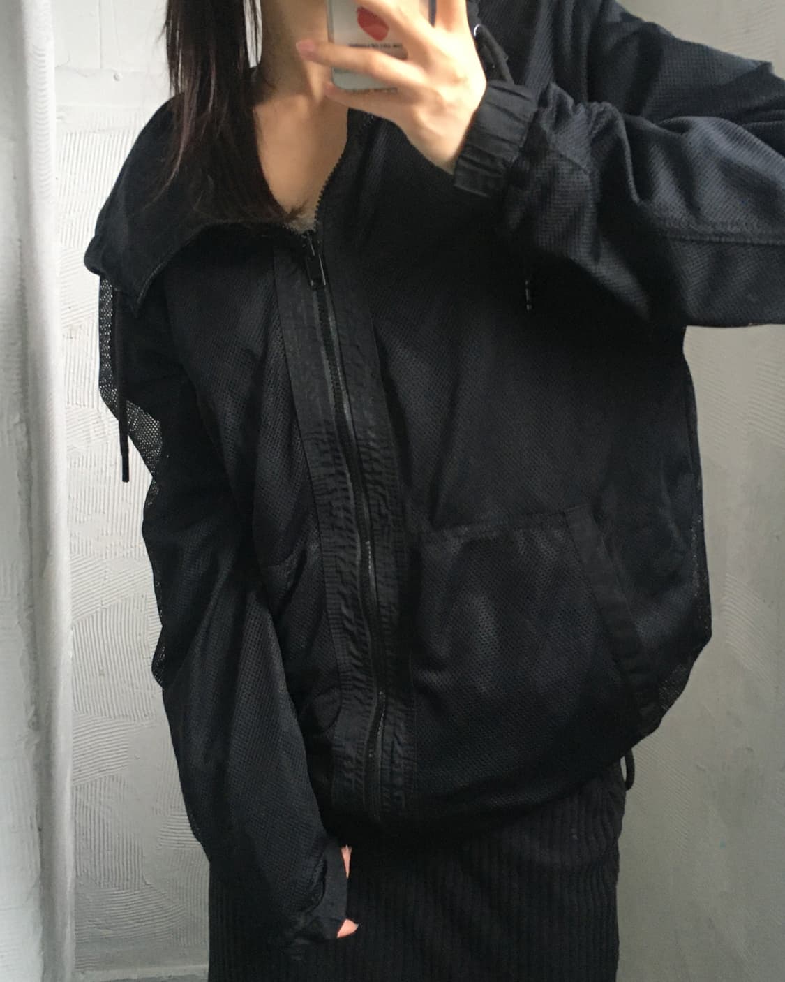 Diesel 디젤 블랙 리버시블 백로고 바람막이 후드 자켓 상품이미지2