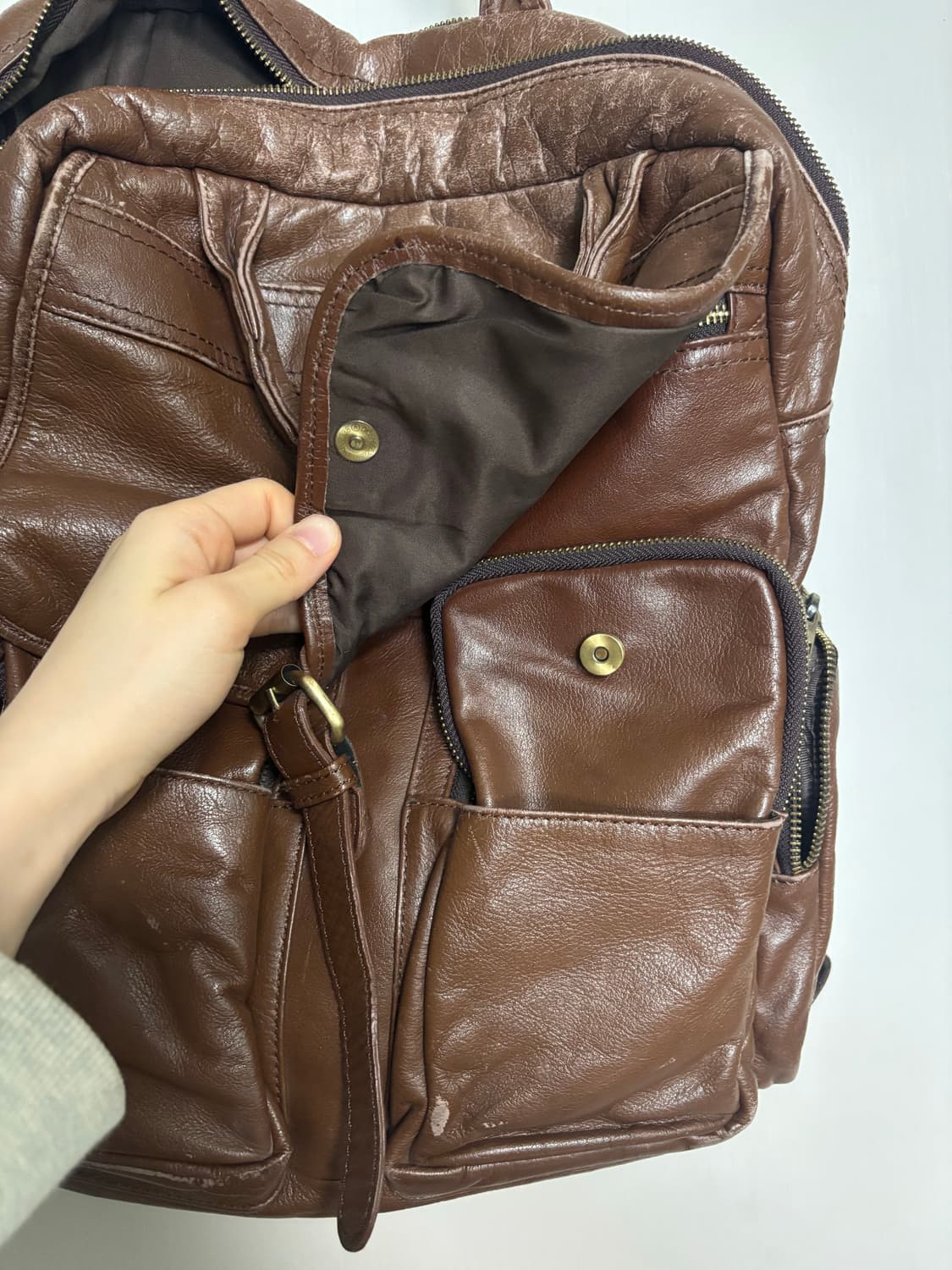 빈티지 소가죽 백팩 멀티백 상품이미지6