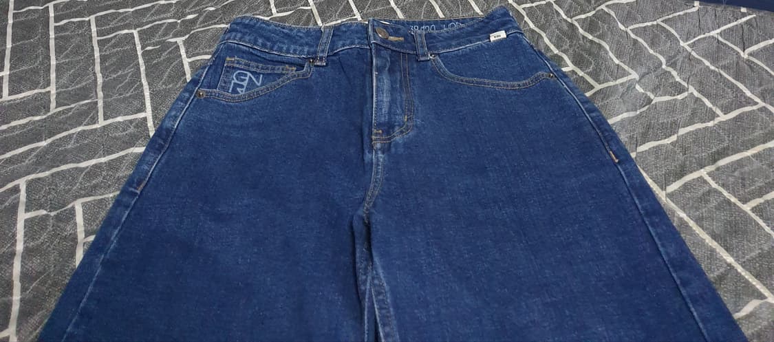 제너럴아이디어 세미와이드 데님팬츠 진청 (S) 상품이미지2