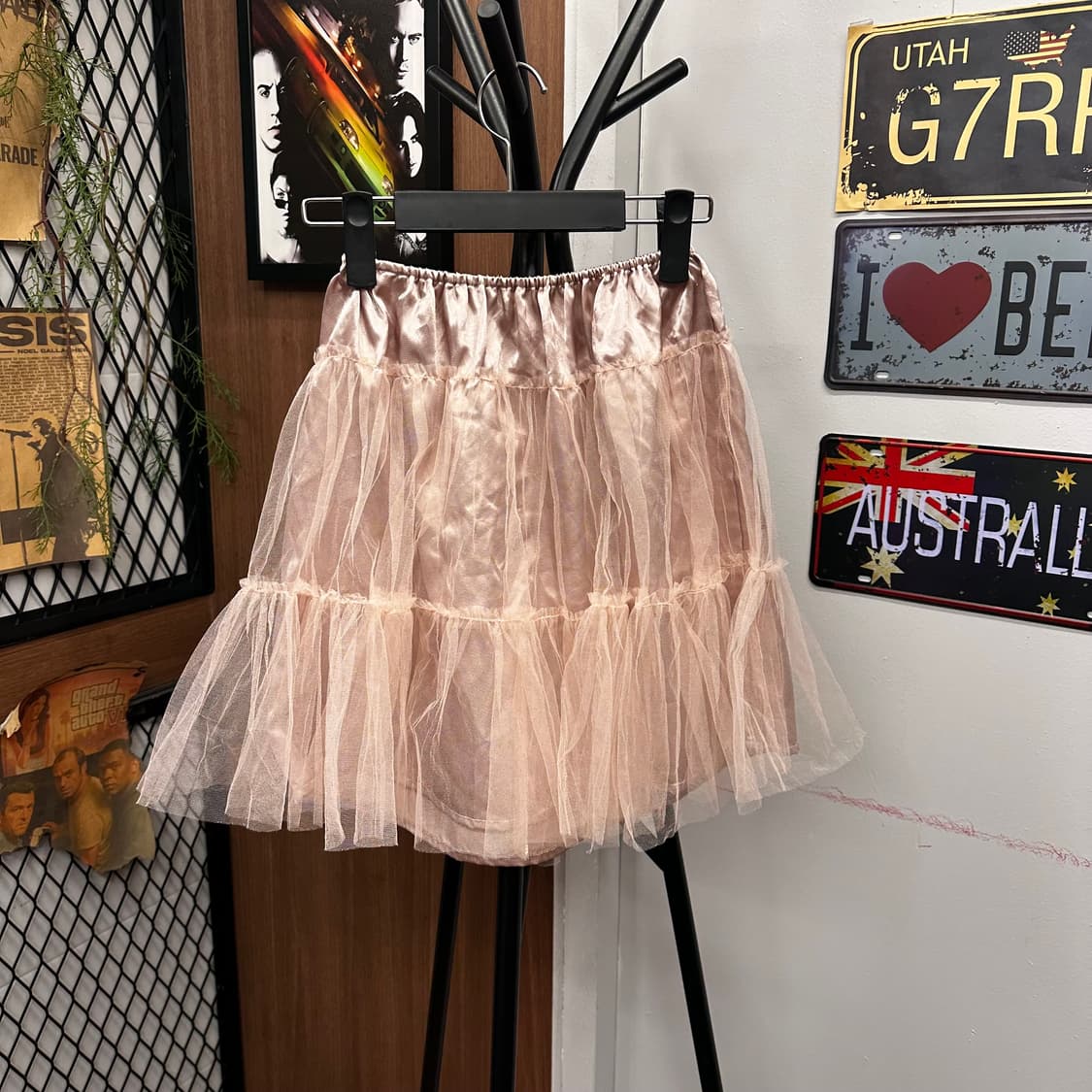 Rose Gold Chiffon Tutu Mini Skirt 상품이미지2