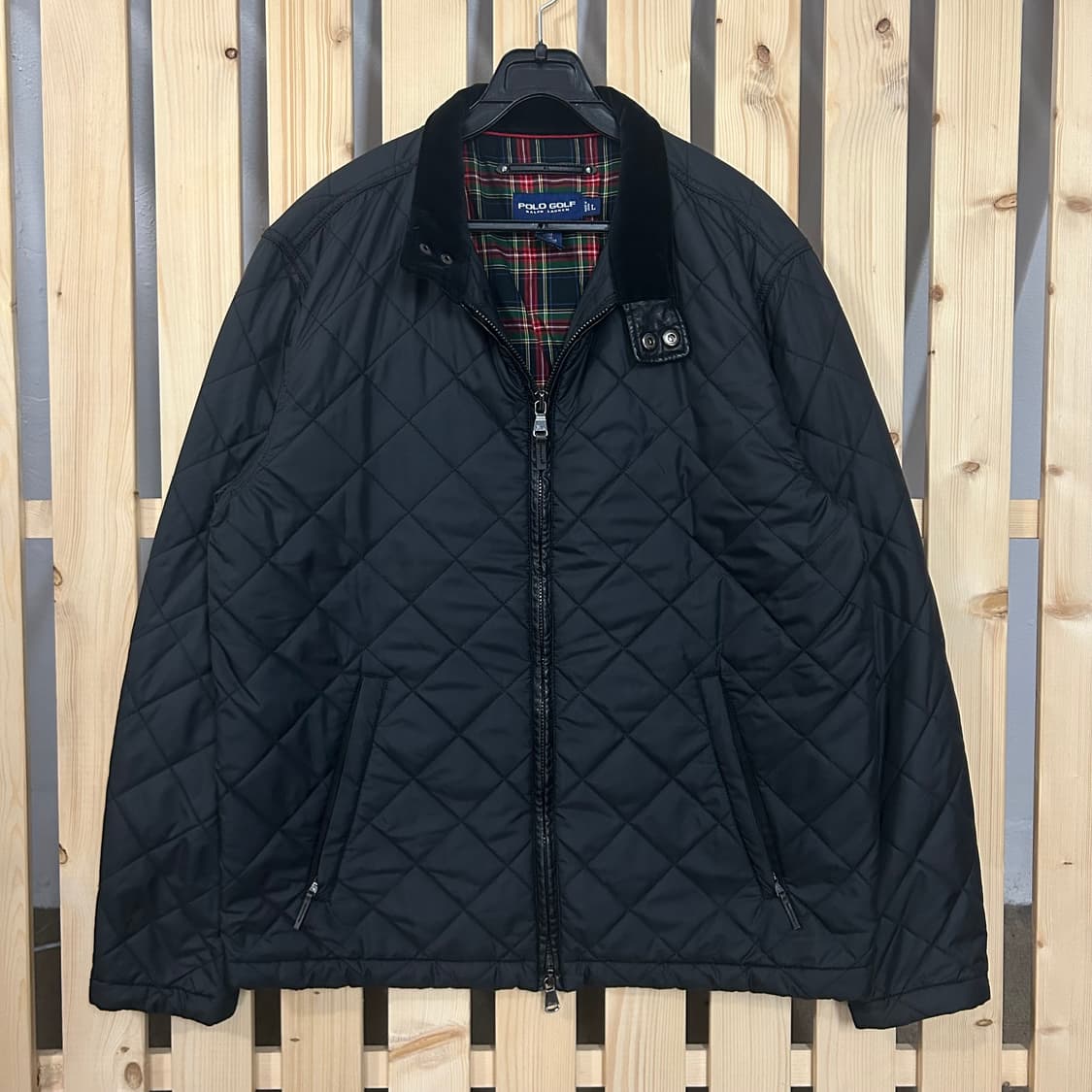 (L) 폴로 골프 퀼팅 자켓 블랙 상품이미지1