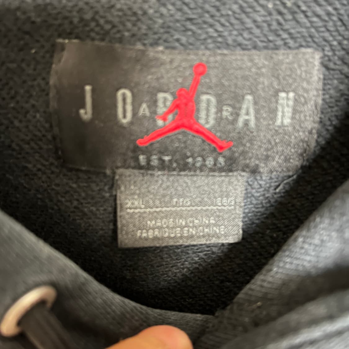 (2XL 작게나옴) 조던 센터로고 플라이트 챠콜색상 후드 티셔츠 상품이미지4