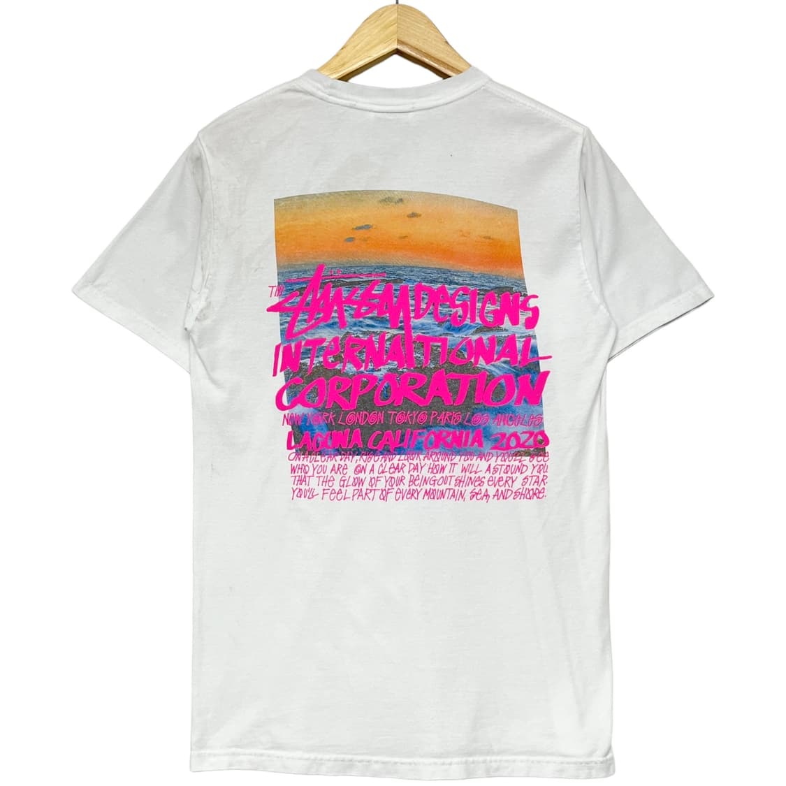 스투시 Stussy 라구나 비치 반팔 티셔츠 화이트 상품이미지3