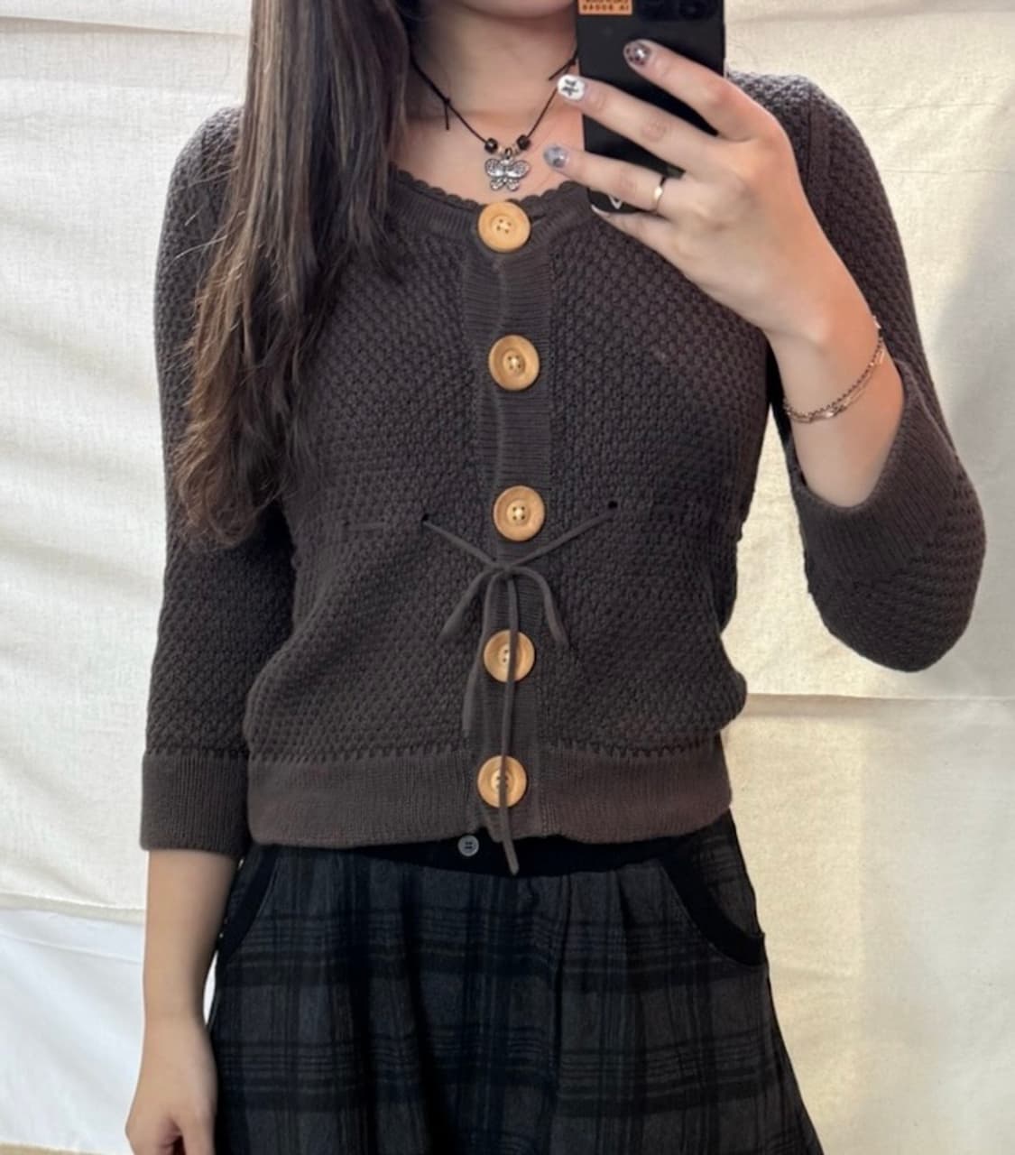 gap brown cardigan 상품이미지2