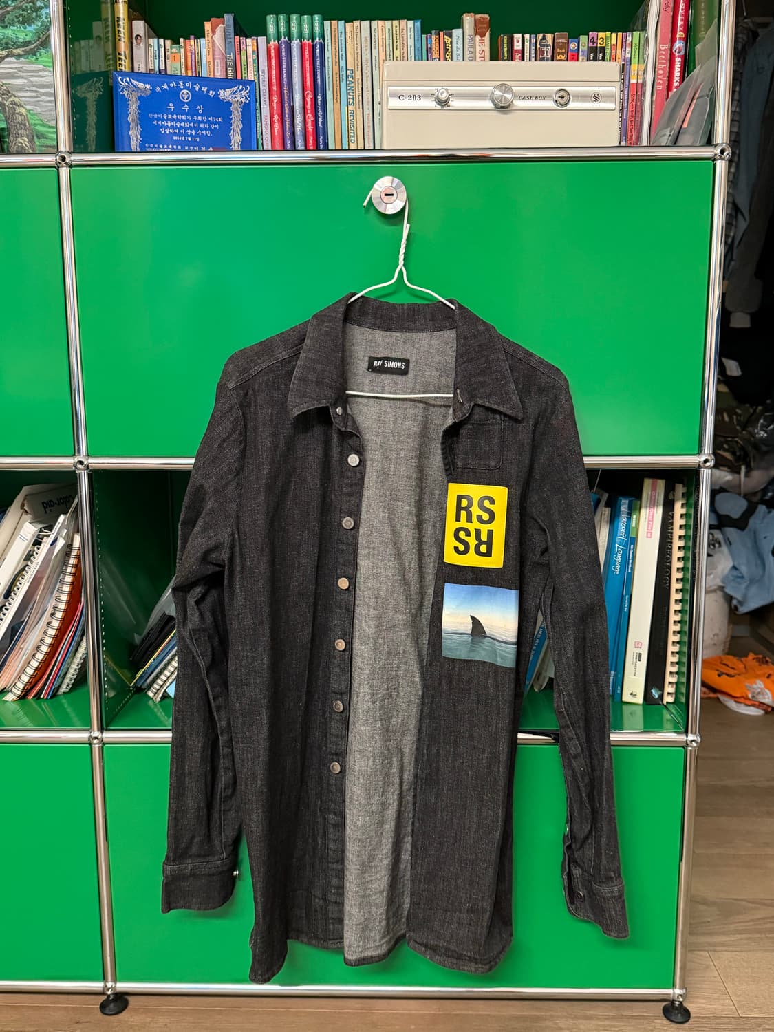 Raf Simons SS15 Denim Shirt Shark Print 상품이미지1