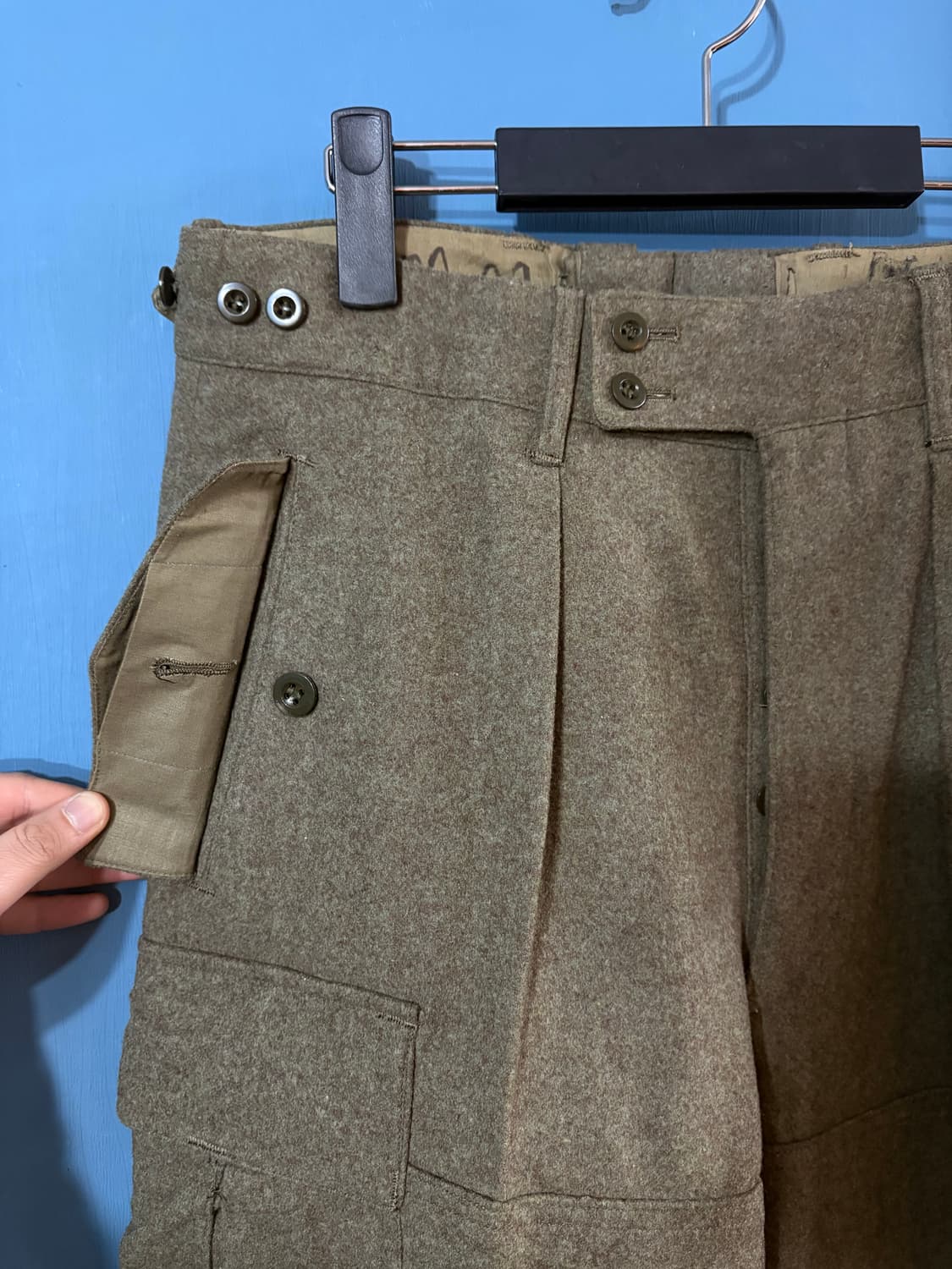 60-70‘s German Army Wool Field Cargo Pan 상품이미지2