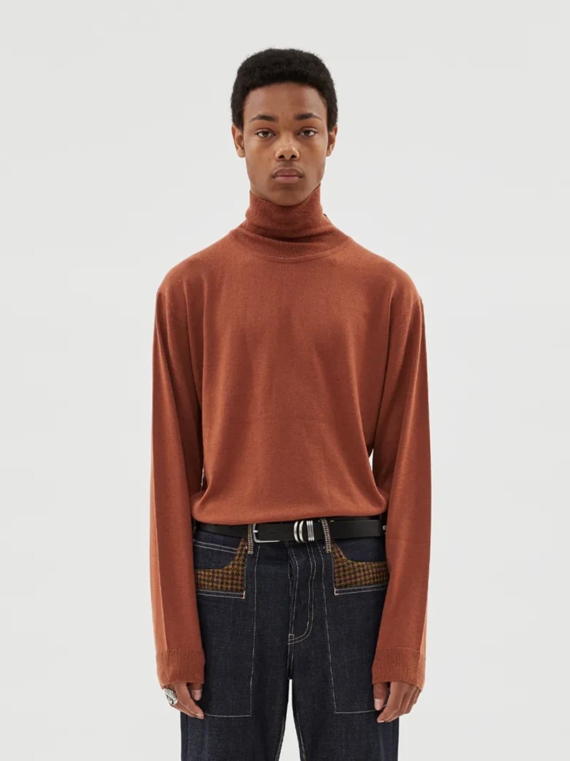 앤더슨벨 마르코 캐시미어 롤 넥 스웨터 베이지 S 상품이미지1