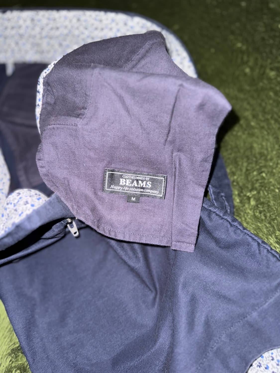 [M] Beams japan 빔즈 코튼 치노 하프 팬츠 반바지 네이비 상품이미지4