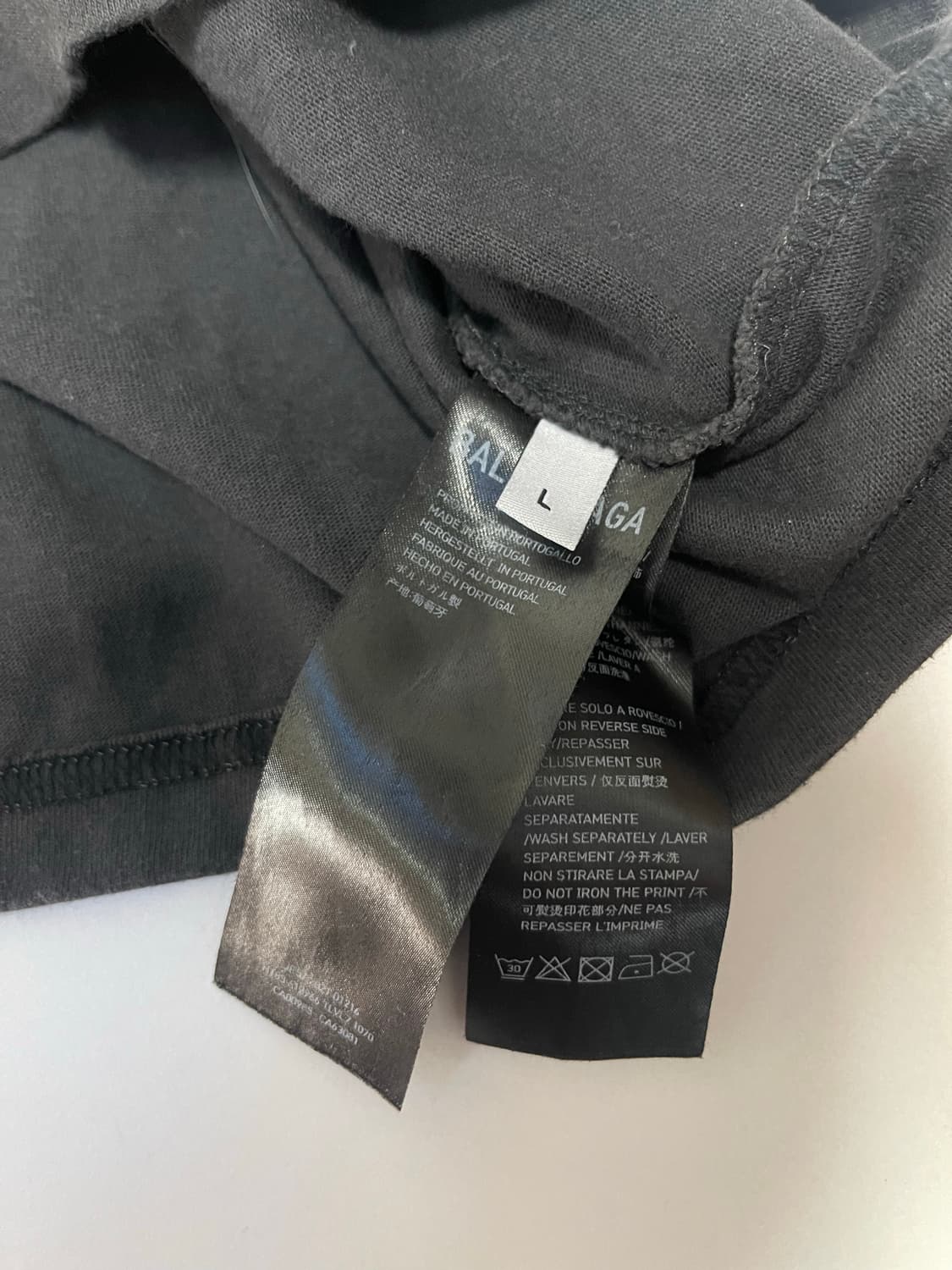 발렌시아가 어센틱 저지 어패럴 반팔티 L 상품이미지3