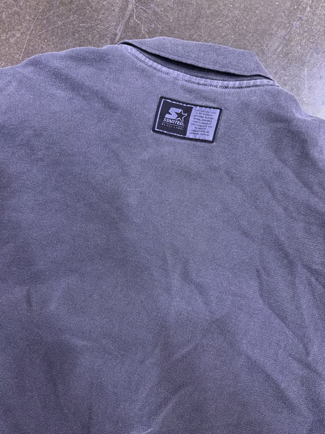 스타터 블랙라벨 빈티지 가먼트 다잉 워싱 오버핏 맨투맨 카라넥 M 상품이미지6