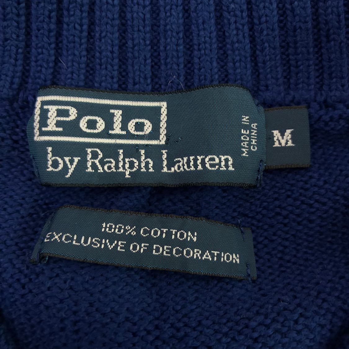 Polo  폴로 랄프로렌 코튼 블루 반집업니트 상품이미지4