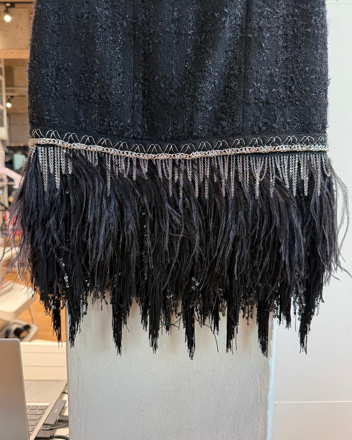 발망 블랙 트위드 미니스커트  상품이미지4