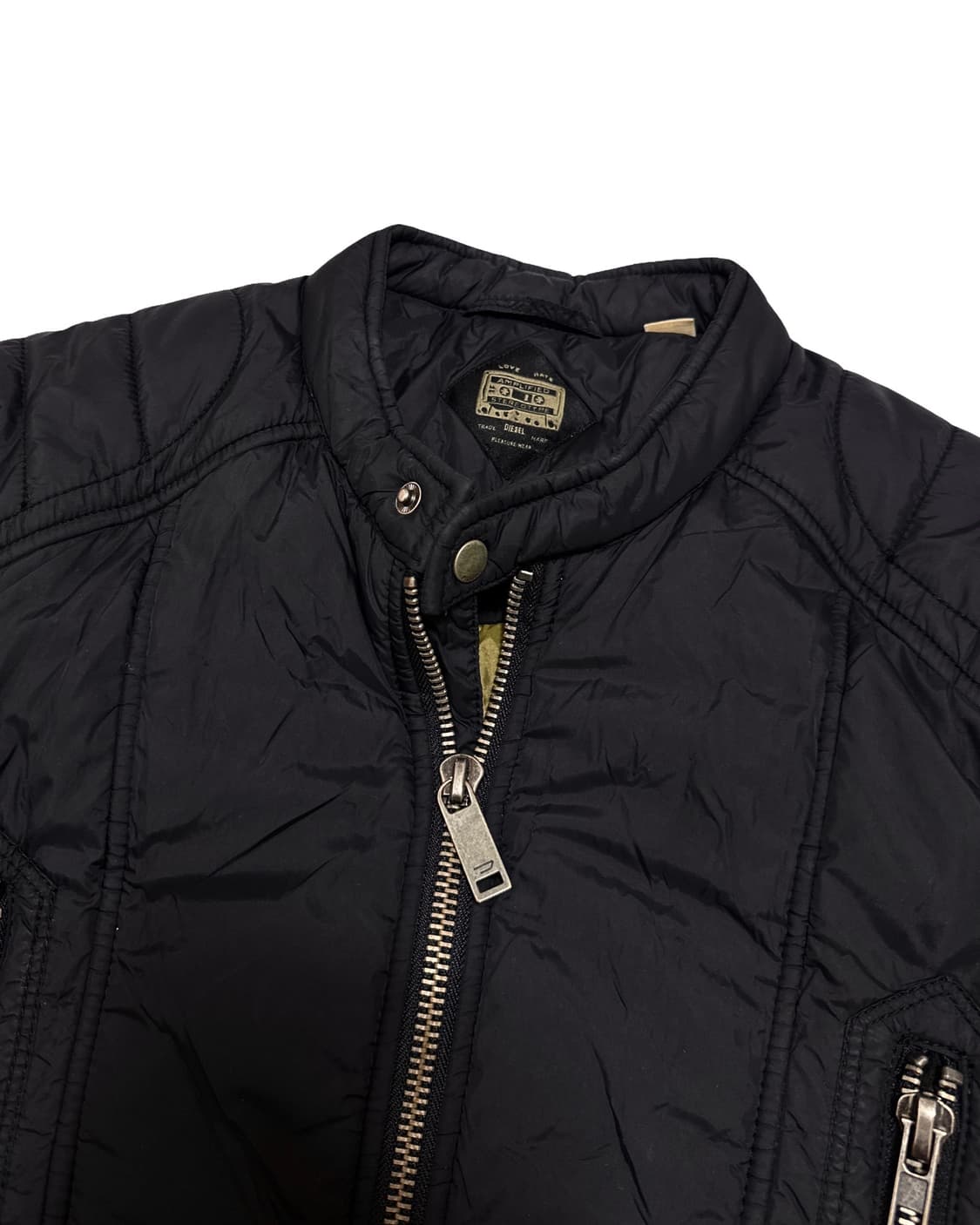 디젤 지퍼 디테일 락시크 패딩 자켓 상품이미지5