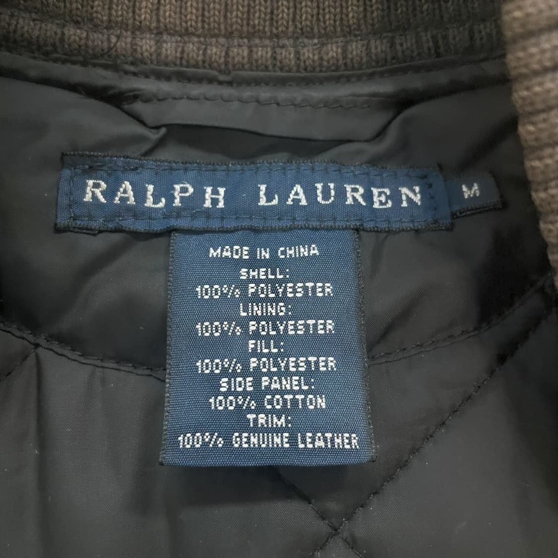 폴로 랄프로렌 스웨이드 퀄티드 경량 패딩 자켓 네이비 상품이미지5