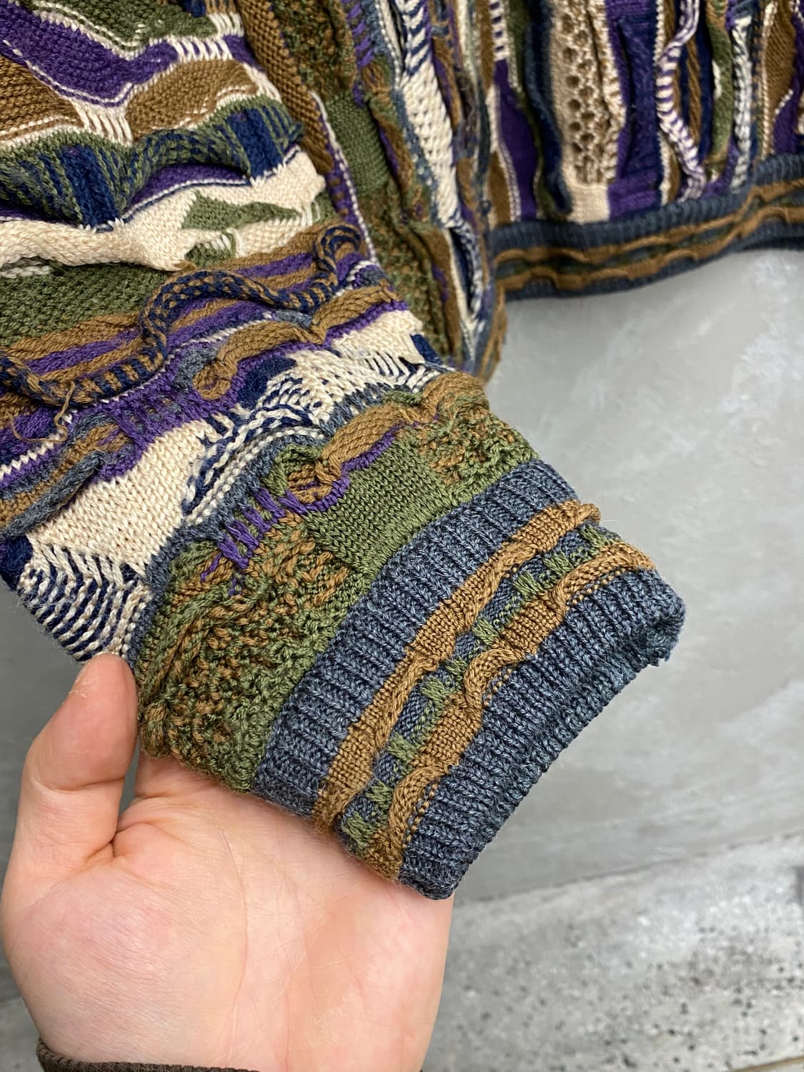 [L-XL] 90s Vintage 빈티지 케이블 울 니트 상품이미지4