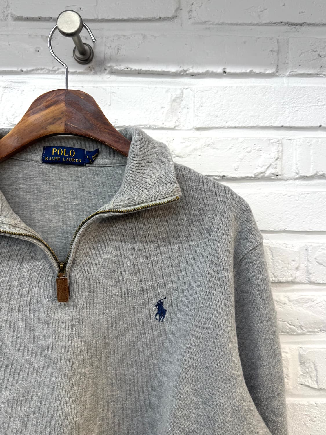 폴로 그레이 반집업 니트 상품이미지4