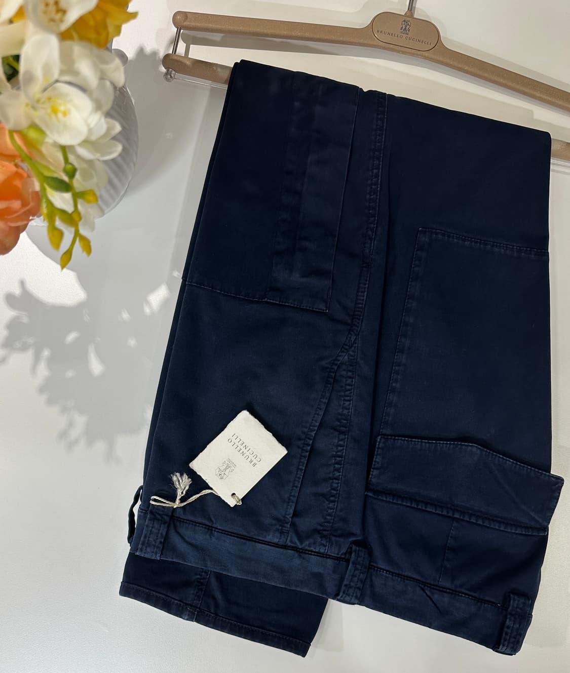 브루넬로 쿠치넬리 프런트 포켓 팬츠 네이비 상품이미지2