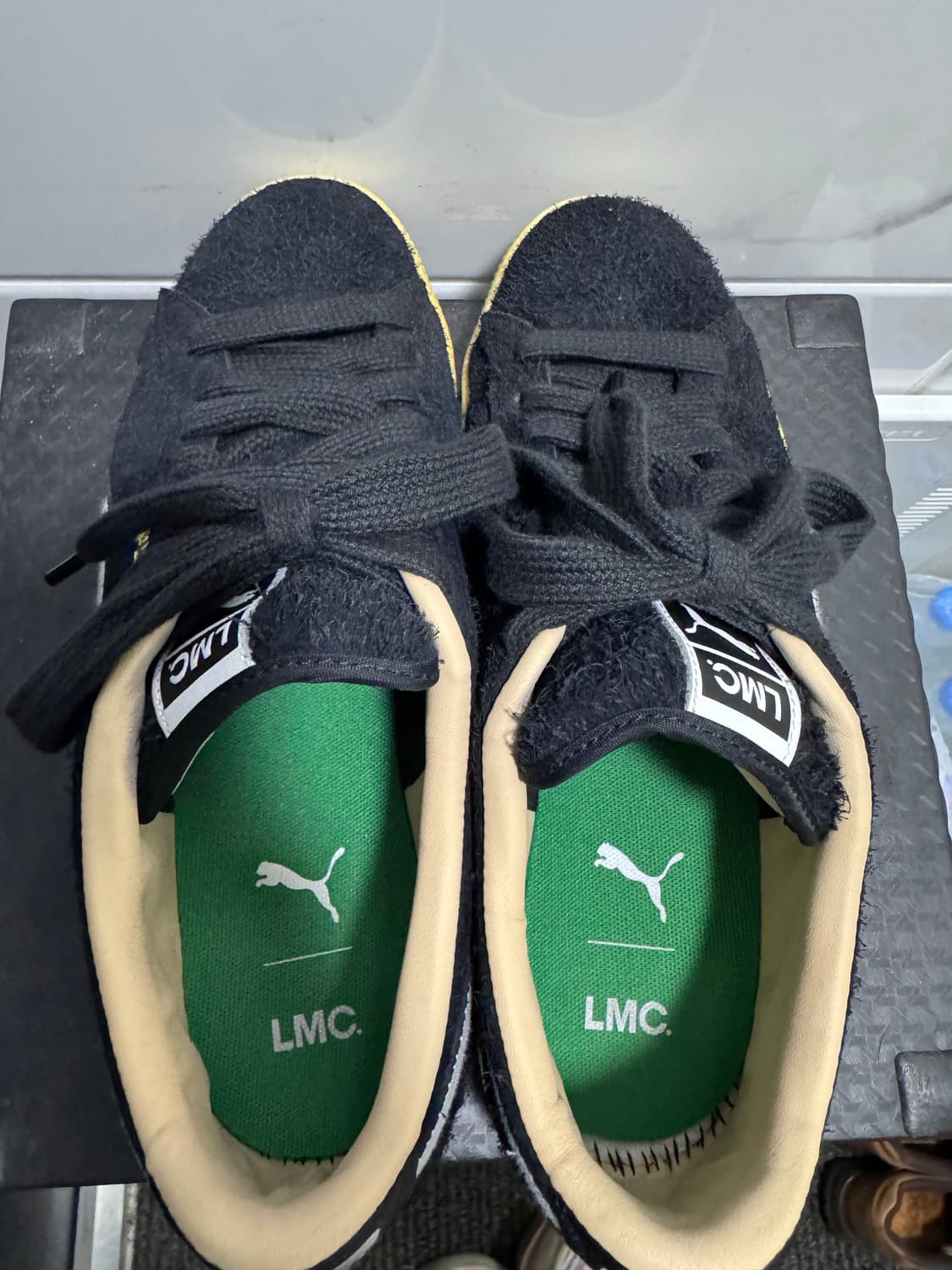 푸마xLMC 스웨이드 빈티지 -블랙:화이트 280  상품이미지6