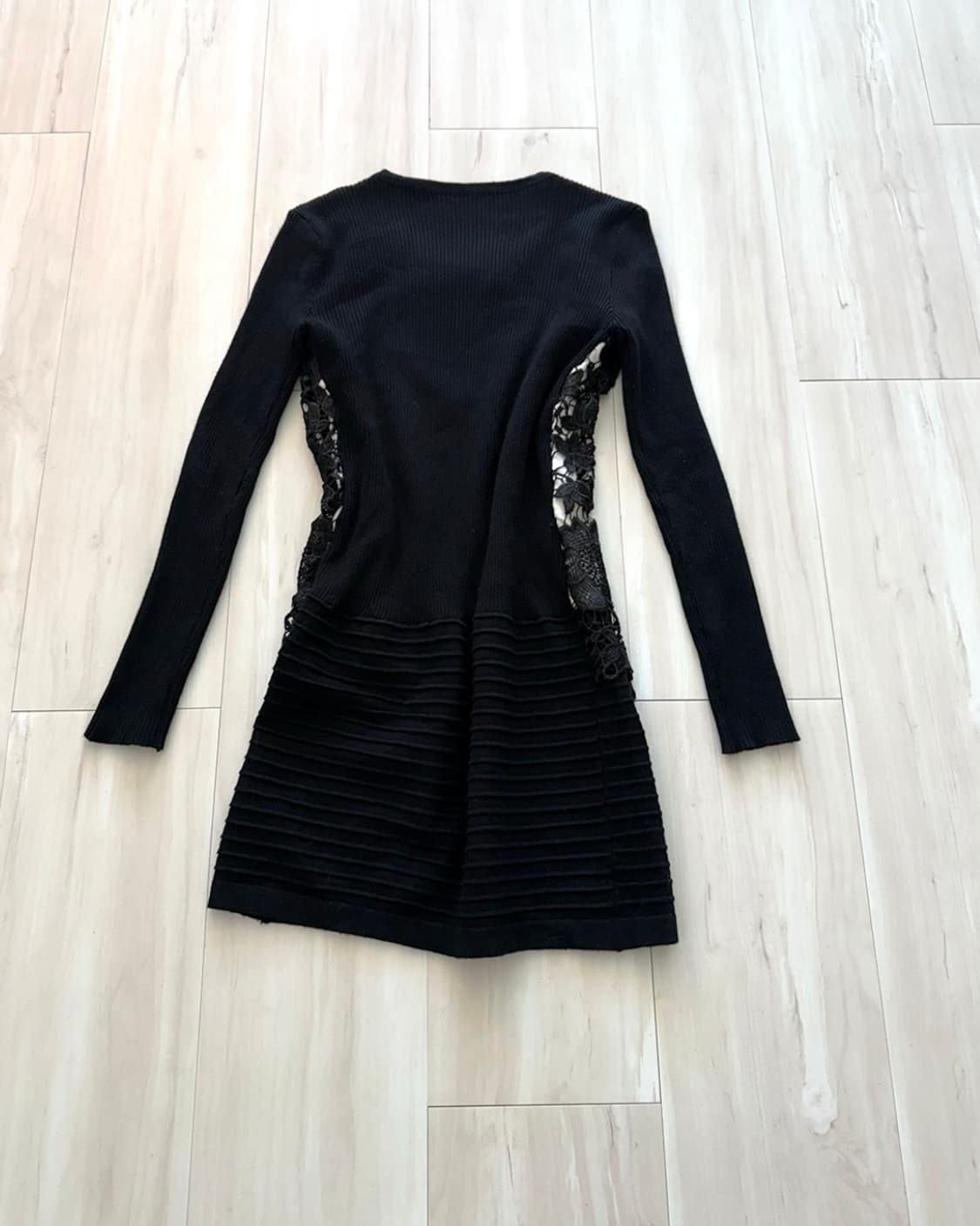 Black crochet detail dress  상품이미지10