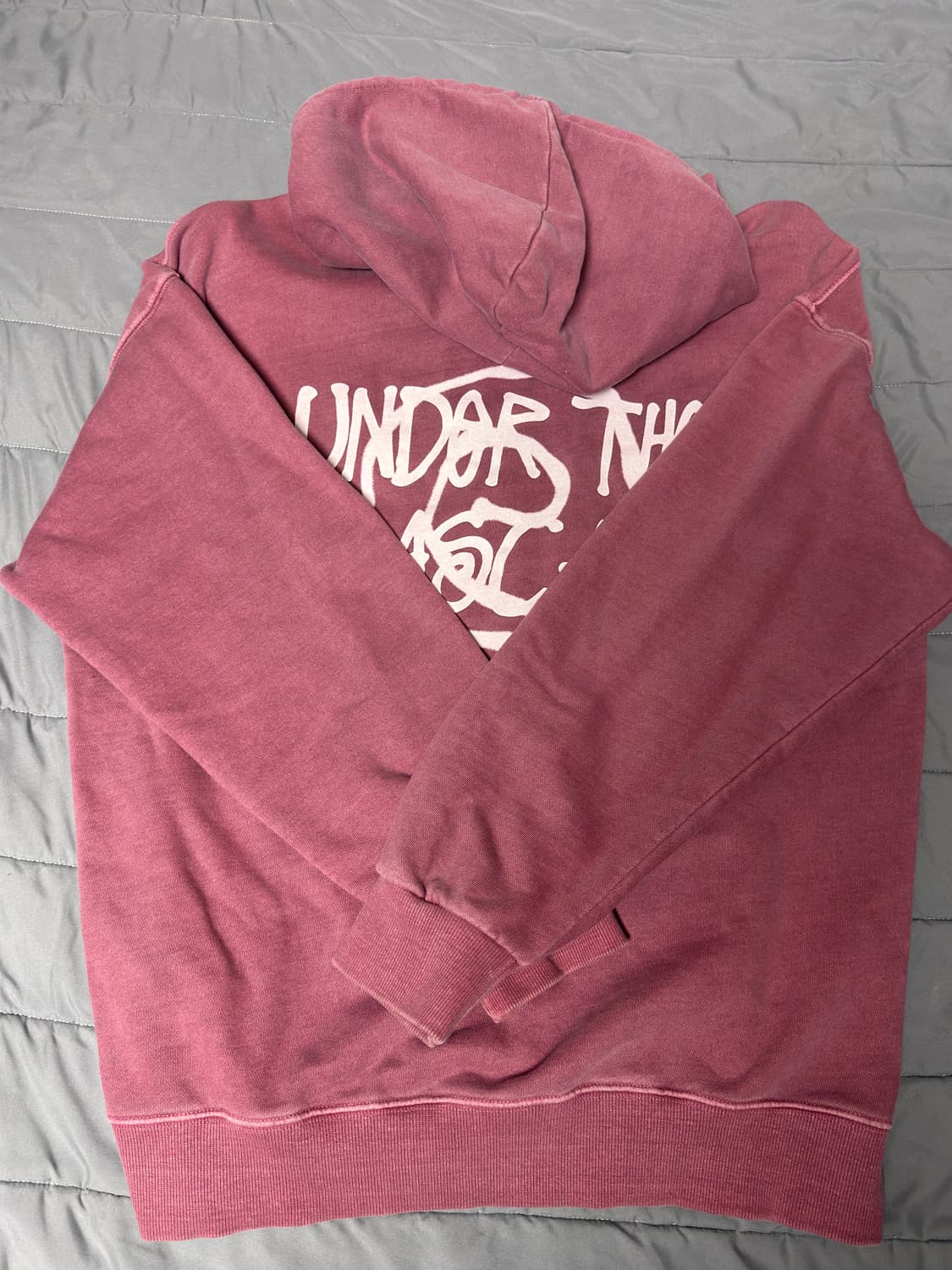 트레블 칸투어 슬로건 피그먼트 후드 토마토 L 상품이미지2