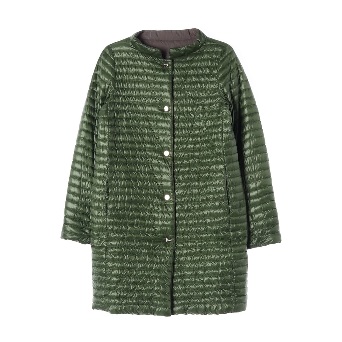 에르노 구스다운 그린 하프넥 하프 경량 패딩 다운 재킷 상품이미지1